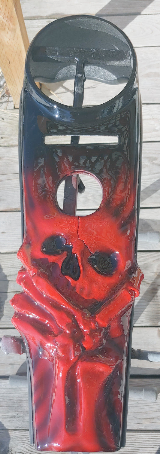 Harley Davidson softail console with 3D skull theme