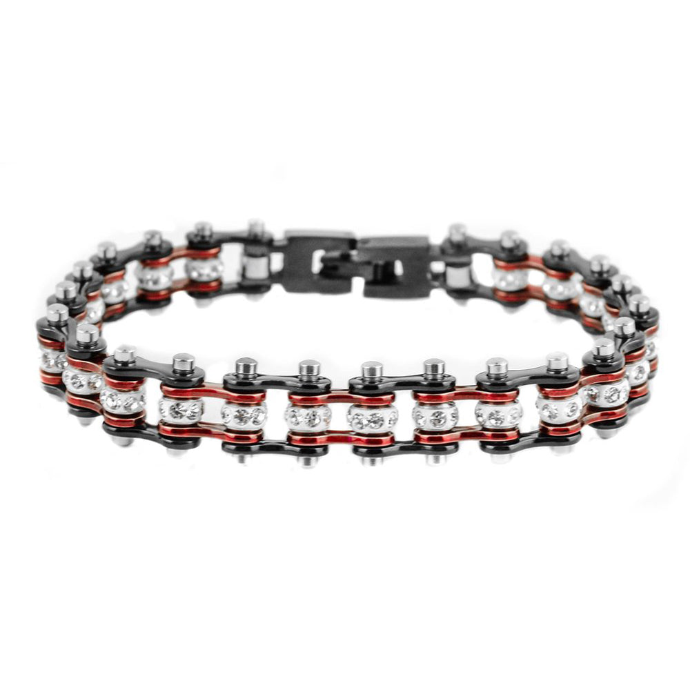 SK2006 Mini Size Two Tone Black Candy Red With White