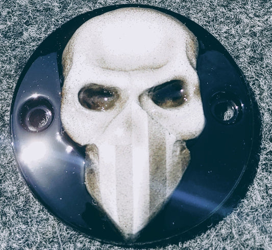 3D skull bandit with American Harley bandanna points Cover