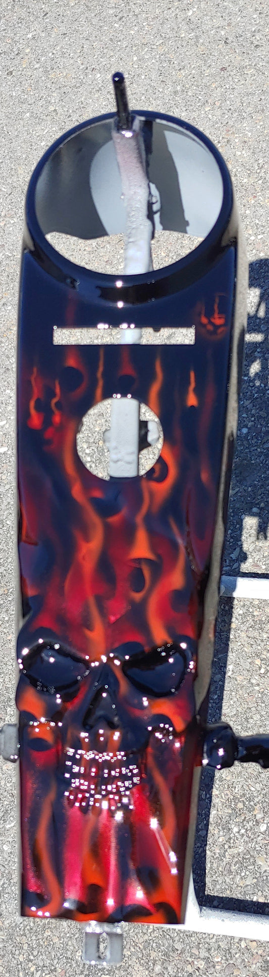 Harley Davidson softail console 3D flaming skull theme