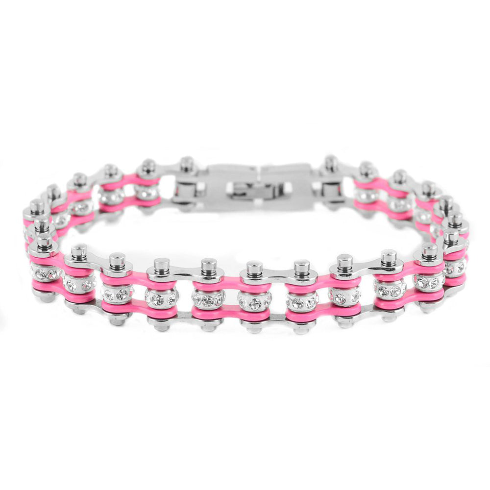SK2018 Mini Size Two Tone Silver Pink With White