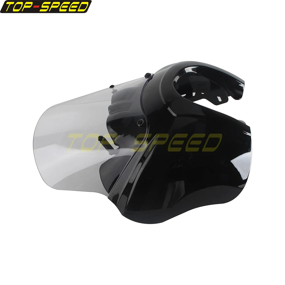Front Headlight Fairing W/ 9/12/15'' Windshield Cover For Harley Dyna Low Rider Super Wide Glide Fat Street Bob Motorcycle Cowls