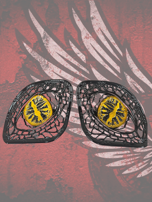 98 to 24+ Road Glide Dragon eye speakers grill covers sets