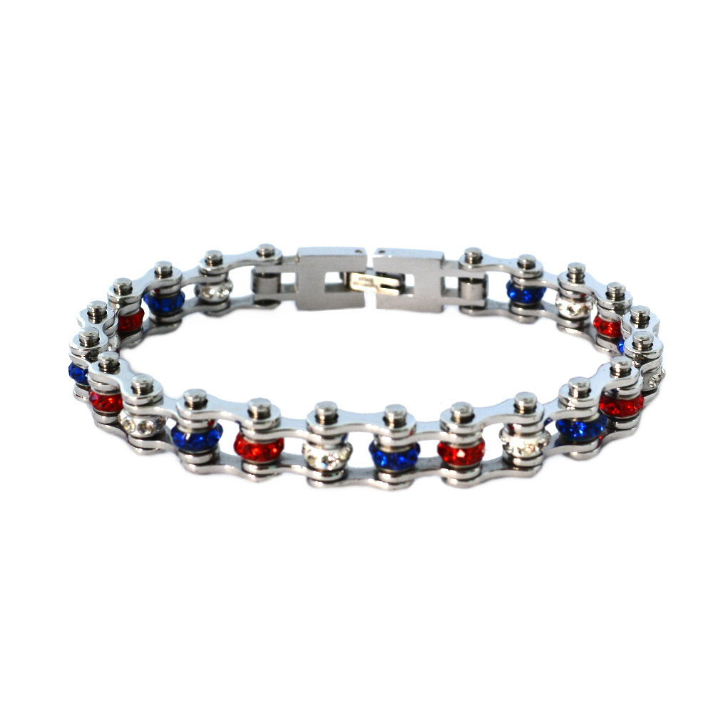 SK2342 Mini Size All Stainless With Red White Blue