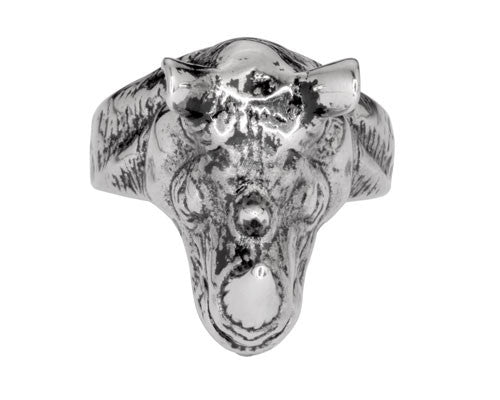 SK1023 Stainless Steel Gents Large Rhino Ring