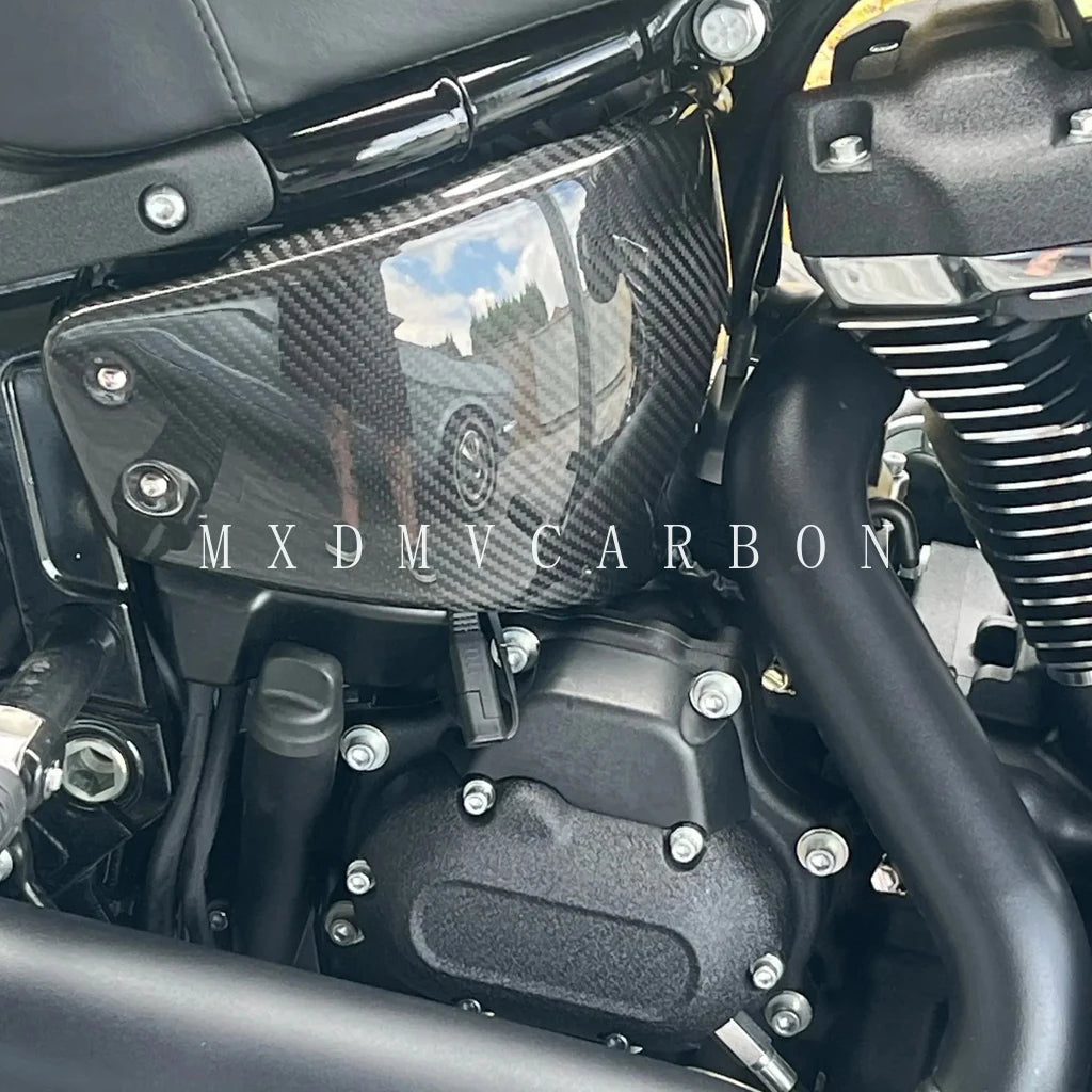 For HARLEY-DAVIDSON Street Bob 2025 2024 2023 2022-2018 100% Dry Carbon Fiber Winglets Rear Footrest Parts Fairing Fenders Cover