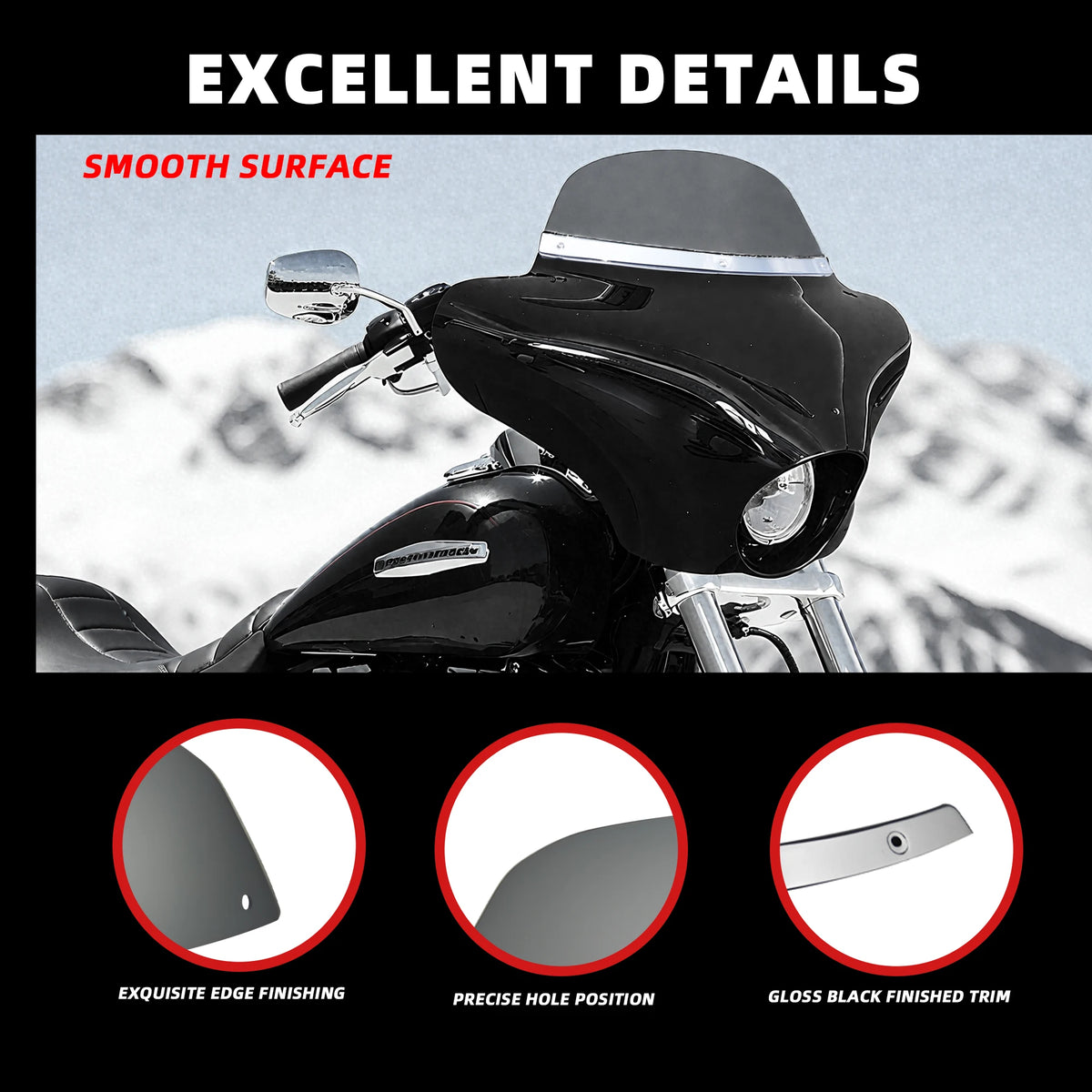 Batwing Fairing Road King Fairing Only Windshield For Harley Touring Road King FLHR 1994-2023 Road King Special FLHRXS 2017-2025