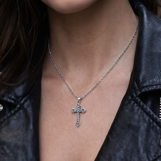 Crystal Cross Pendant Necklace