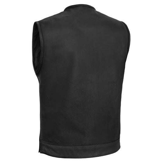 Eclipse Black Motorcycle Vest - Hidden Smart Access Pockets & Durable Lining