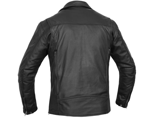 Black Speed Men's Motorcycle Leather Jacket – Smart Access Pocket
