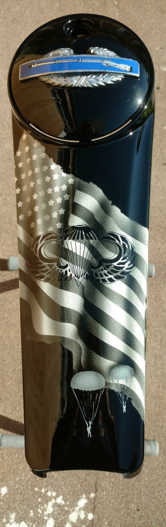 Harley Davidson Airborne theme and American flag console