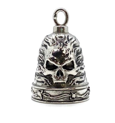 SK5350 Ride Bell Flaming Skull