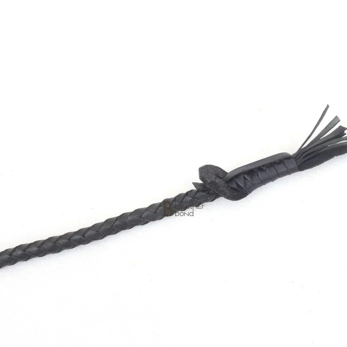 Kangaroo Hide Bullwhip — 16-Strand, Black, Leather Belly & Bolster, 6–16 ft