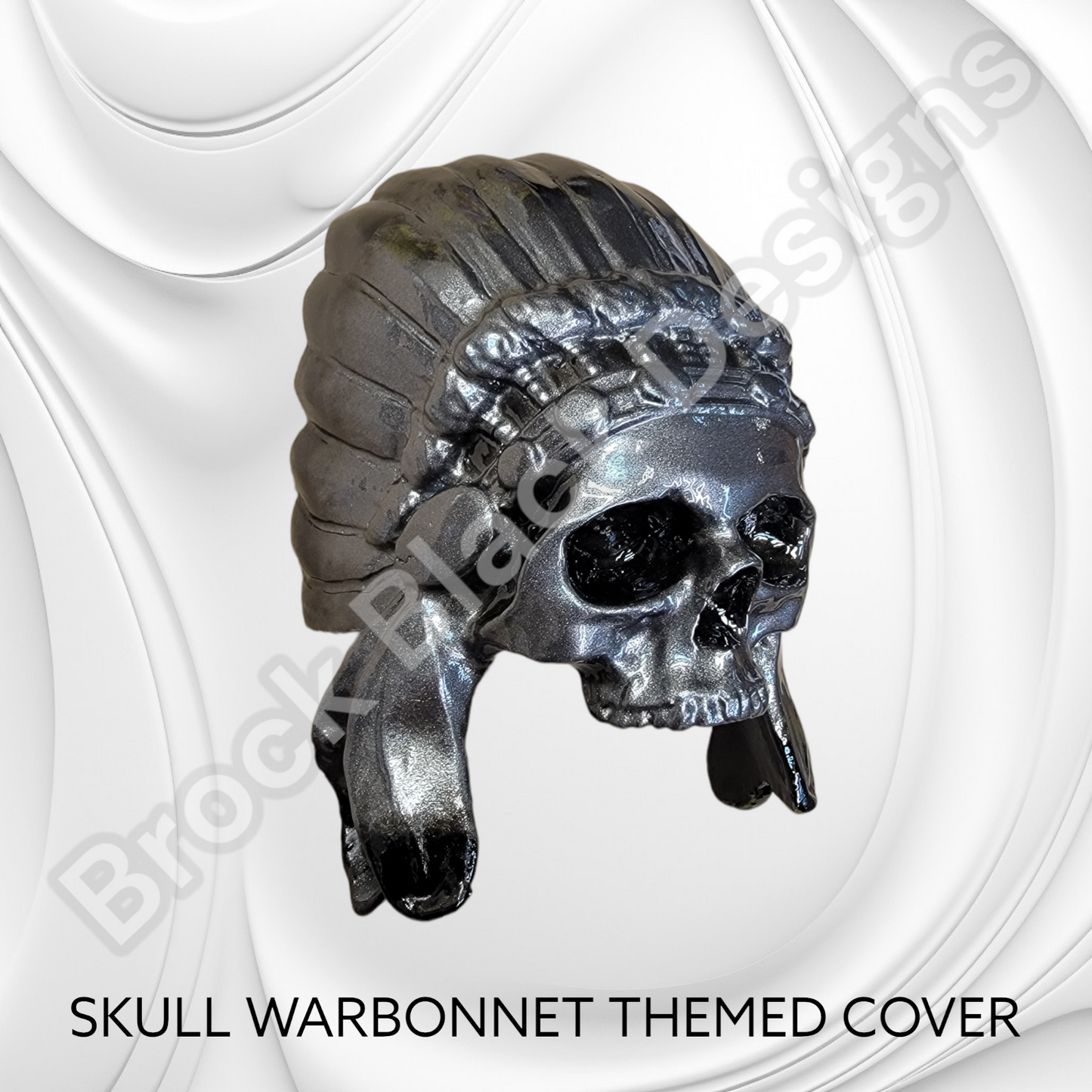 Skull warbonnet side-mounted horn cover