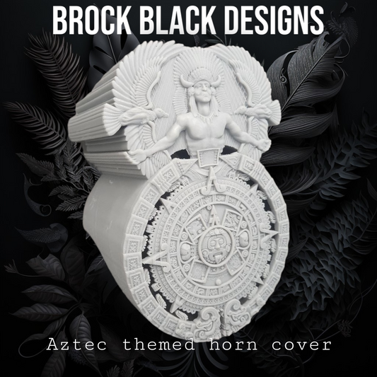 Aztec themed side-mounted horn cover