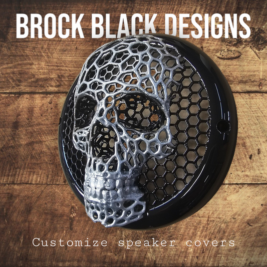 Competition series of webbed skull speakers grill covers