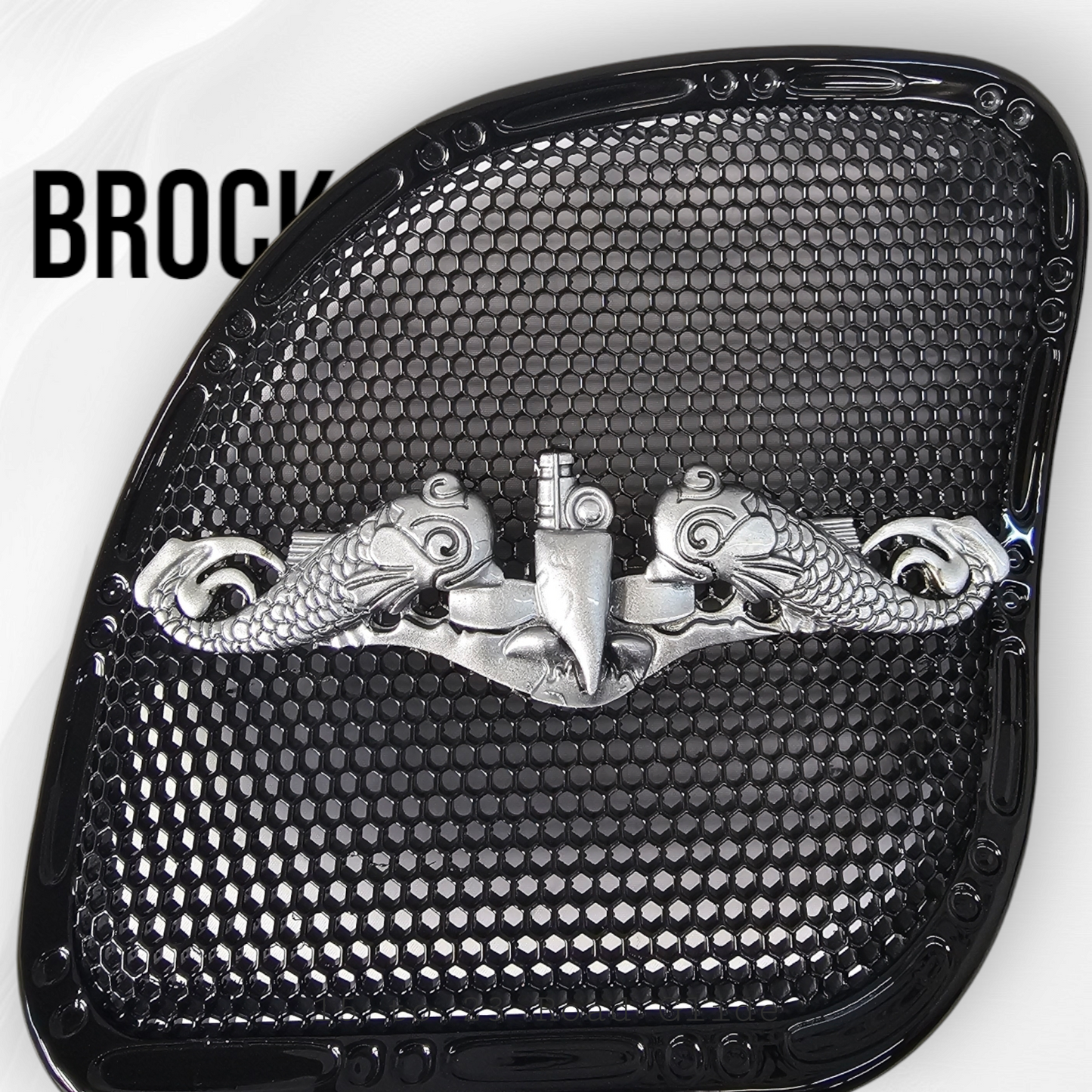 98-2025 Road Glide 3D Navy Enlisted Submarine Dolphins speakers grill covers set