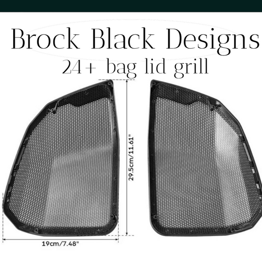 24+ Harley Davidson bag lid Speaker Grill Cover Guard shield theme
