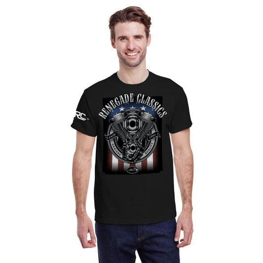 RC Renegade Classics Flag Graphic Mens Motorcycle T-Shirt
