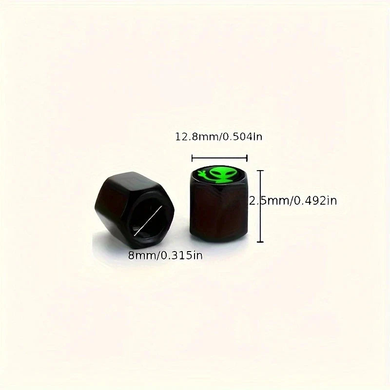 4PCS Aluminium Valve Stem Caps