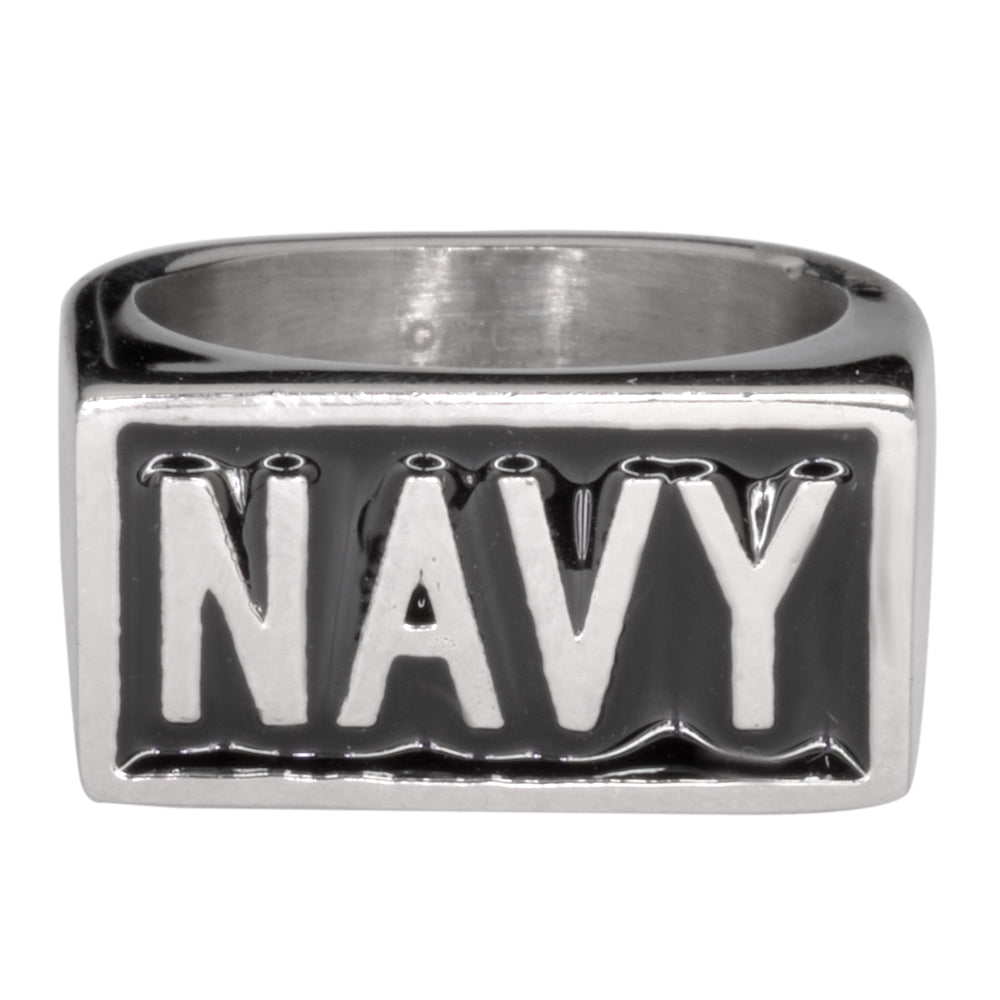 SK1723 Gents Navy Ring Stainless Steel Military Jewelry 316L