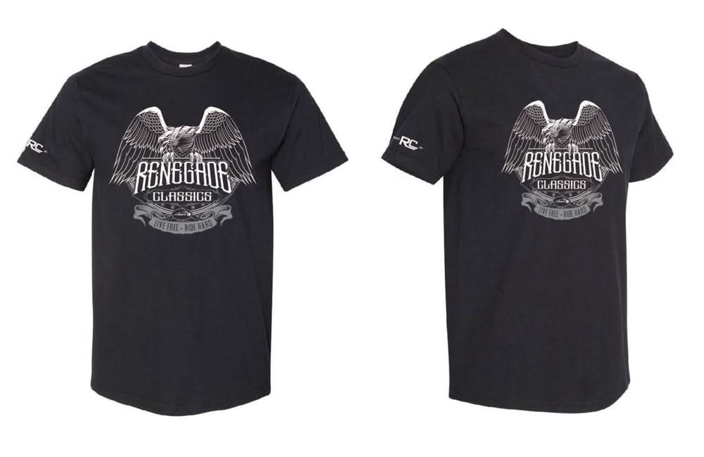 Black RC Eagle Wing Mens MotorcycleT-Shirt