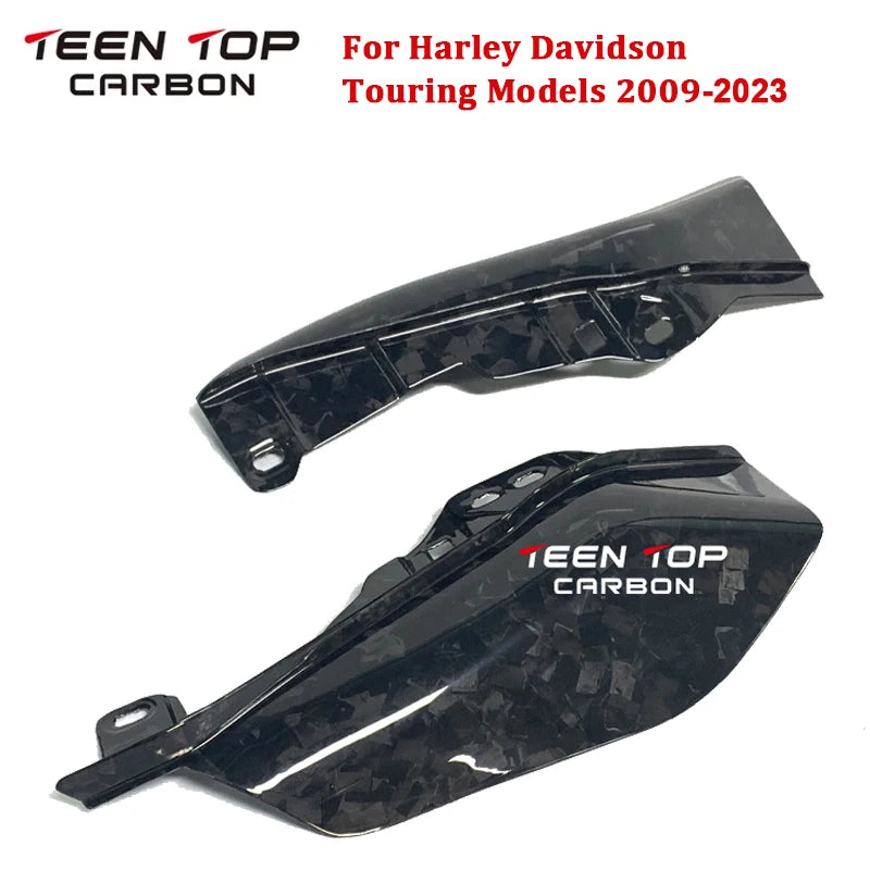 For Harley Touring Models Mid-Frame Air Deflector Road Street Glide Carbon Fiber Motorcycle Air Engine Fairing Cover 2009-2023