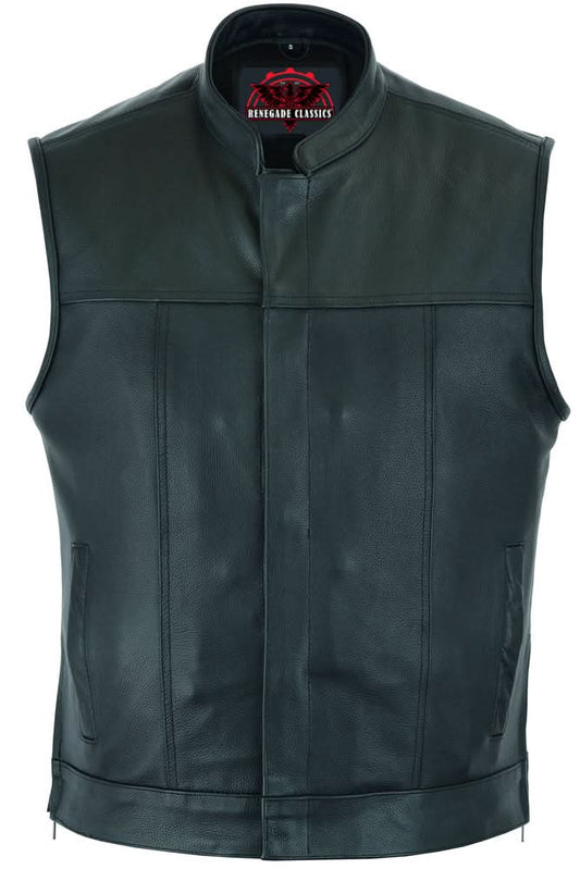 Men's Double Crosser Motorcycle Vest - Black