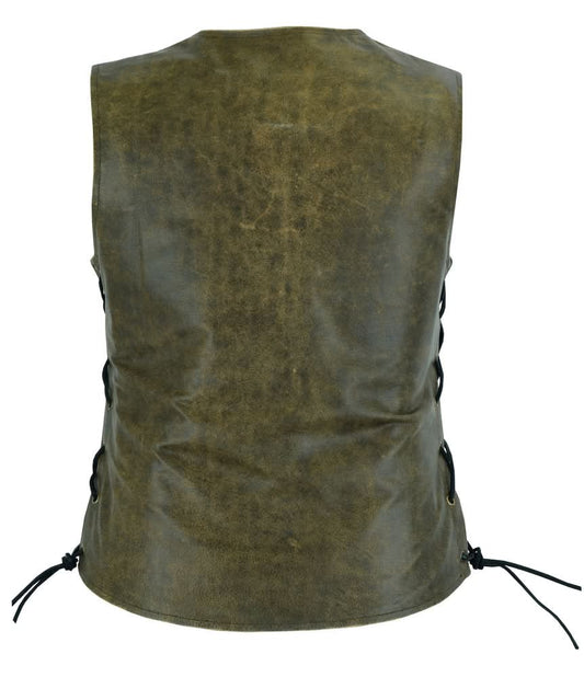 Women's Stylish Longer Body ¾ Vest - Side Laces - Two T