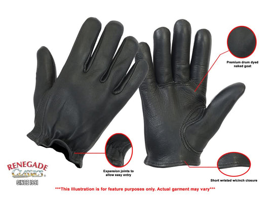 Highway Hawk Men's Leather Gloves