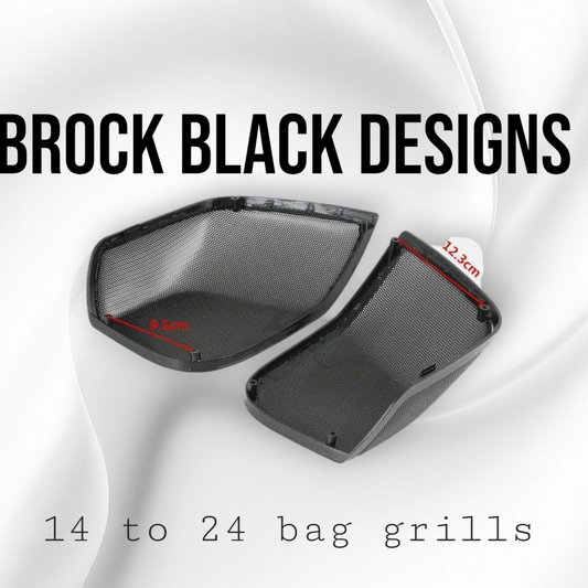 14-24 Harley Davidson bag lid Speaker Grill Cover webbed skull