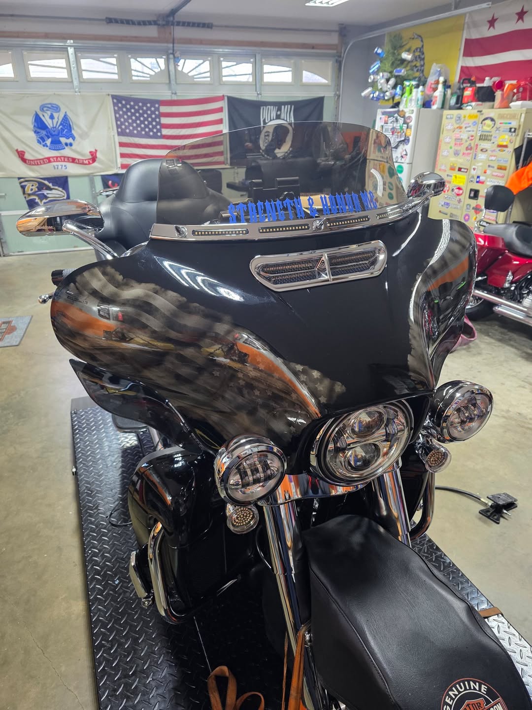 Pow Mia and American Flag fairing batwing
