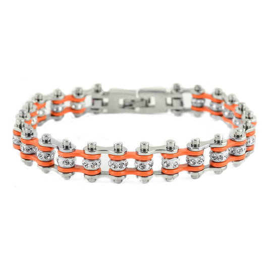 SK2002 Mini Size Two Tone Silver Orange With White