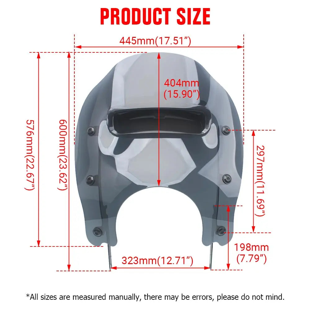 Motorcycle Fairing Windscreens Windshield Front Wind Splitter Vented Deflectors For Harley Road King FLHR/I FLHRC/I 1994-25