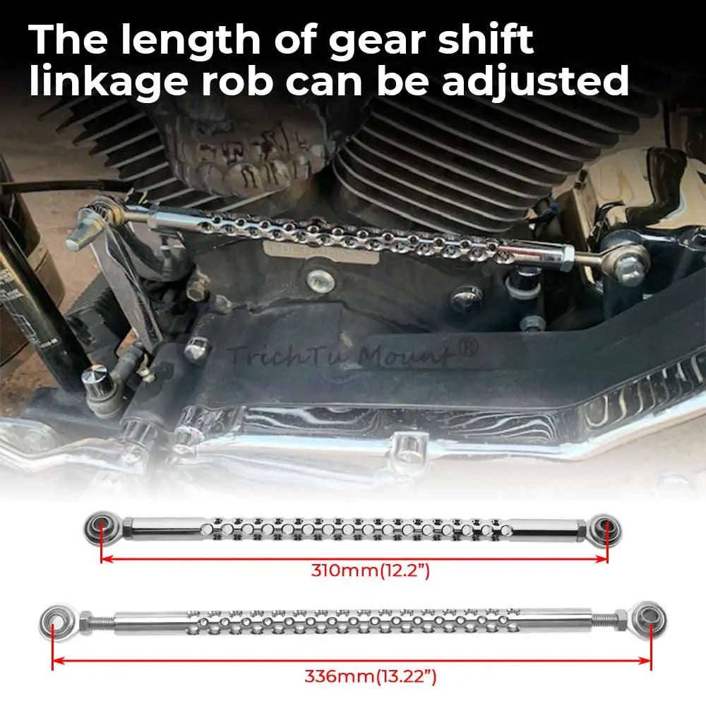 For Harley Davidson Electra Glide 1980-2017, Road Glide 1980-2017 Motorcycle Shift Linkage Assembly Chrome Aluminum Accessories