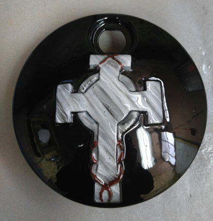 Harley fuel door Granite cross