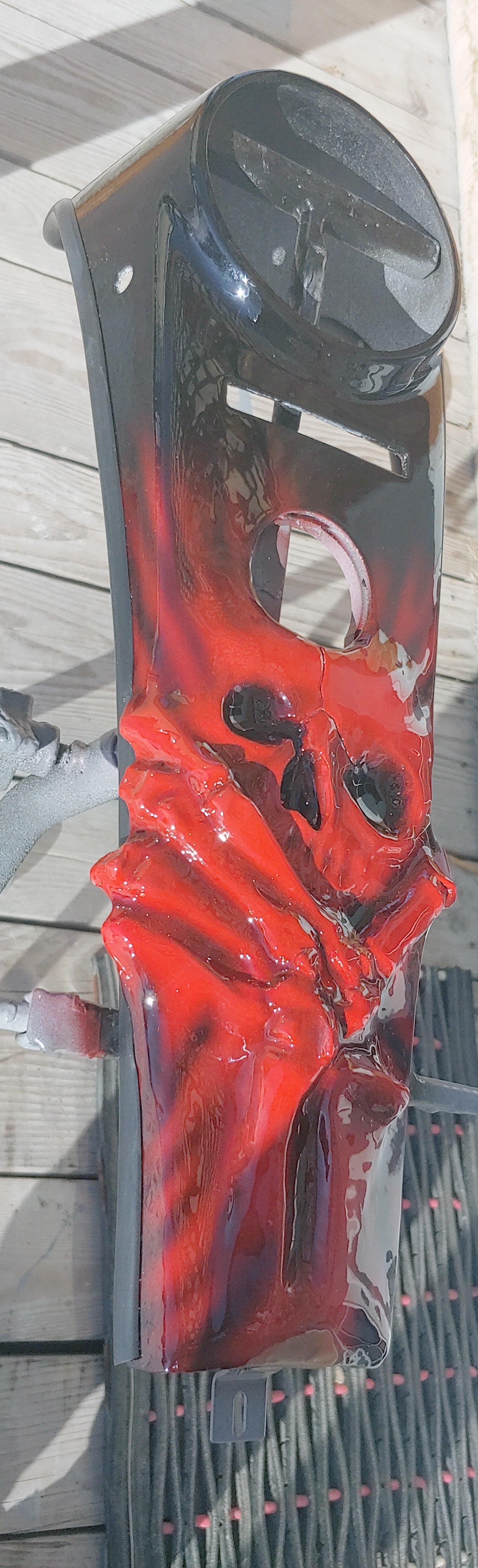 Harley Davidson softail console with 3D skull theme
