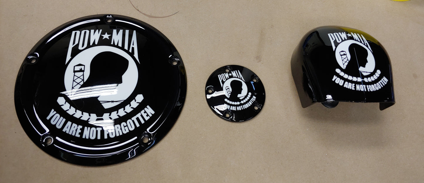 Pow MiA derby cover, points and horn cover
