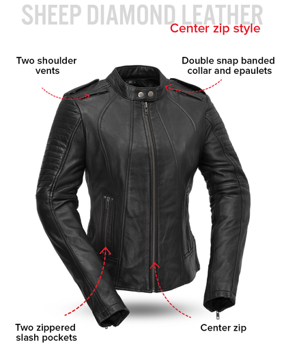 Biker - Women's Motorcycle Leather Jacket