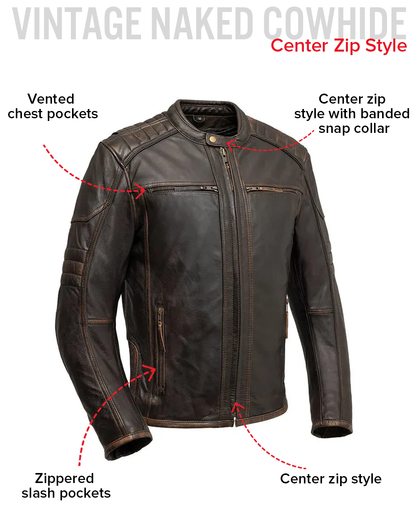 Rider Club - Men's Leather Motorcycle Jacket
