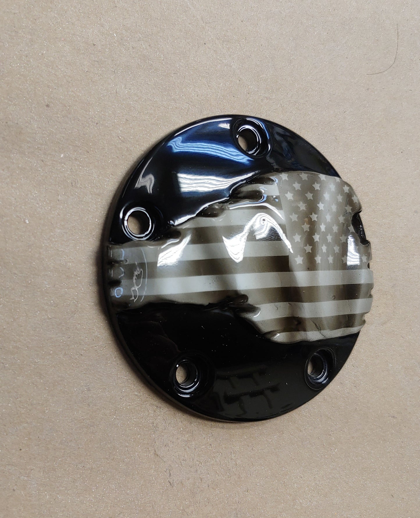 Tattered flag Harley points cover
