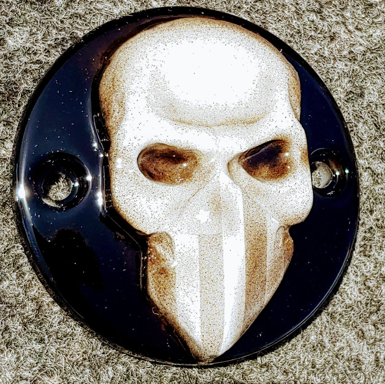 3D skull bandit with American Harley bandanna points  Cover