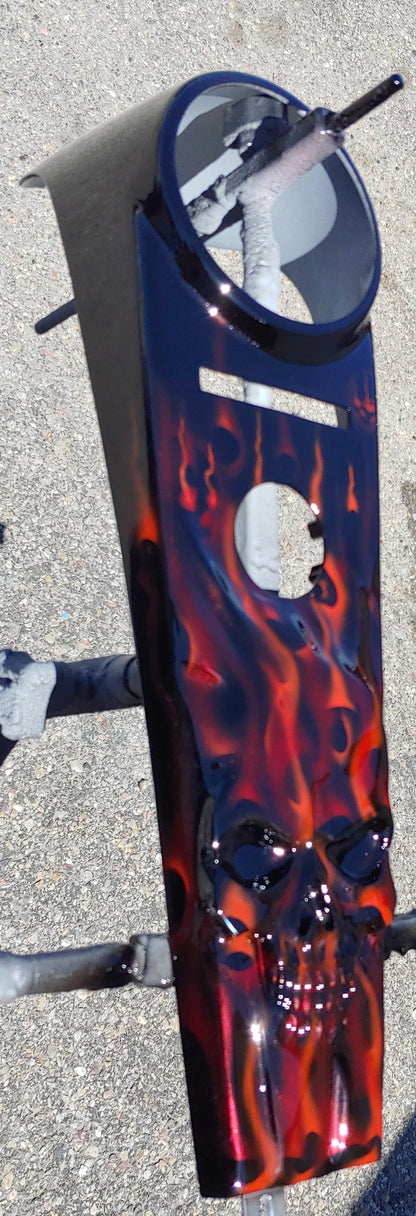 Harley Davidson softail console 3D flaming skull theme