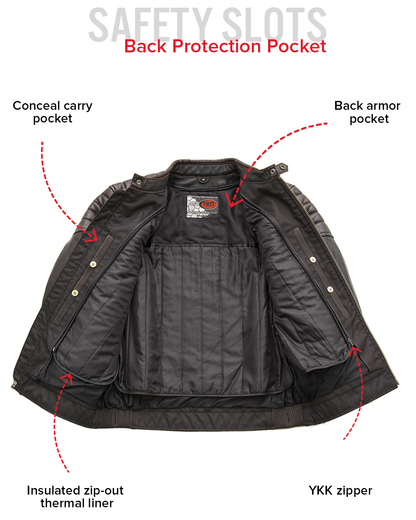 Crusader Men's Motorcycle Leather Jacket