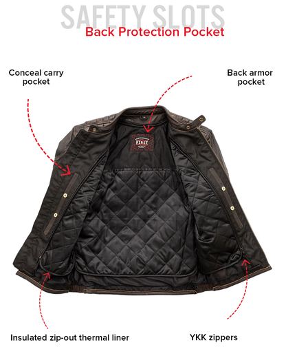 Rider Club - Men's Leather Motorcycle Jacket