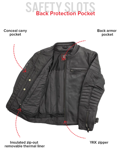 Commuter Men's Motorcycle Leather Jacket