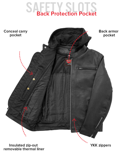 Street Cruiser Men's Motorcycle Leather Jacket