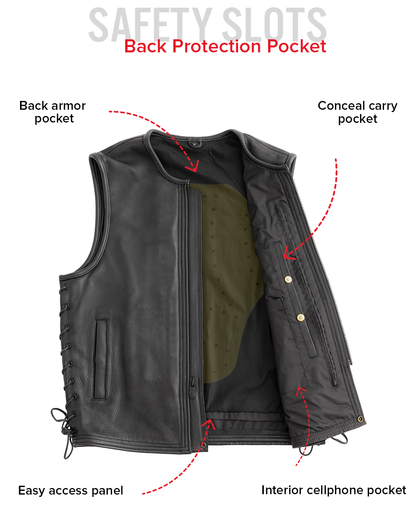 Venom Men's Motorcycle Leather Vest