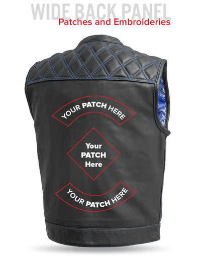 Downside Men's Motorcycle Leather Vest