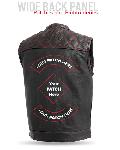 Downside Men's Motorcycle Leather Vest